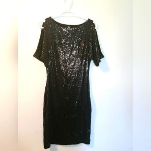 Dalia Black Sequin Dress - Used